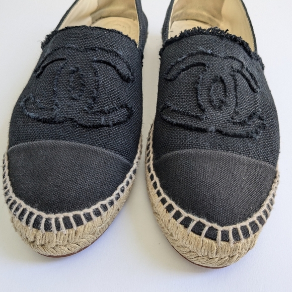 Chanel CC Cap Toe Espadrille Flat EU 41 US 10 - Picture 3 of 9